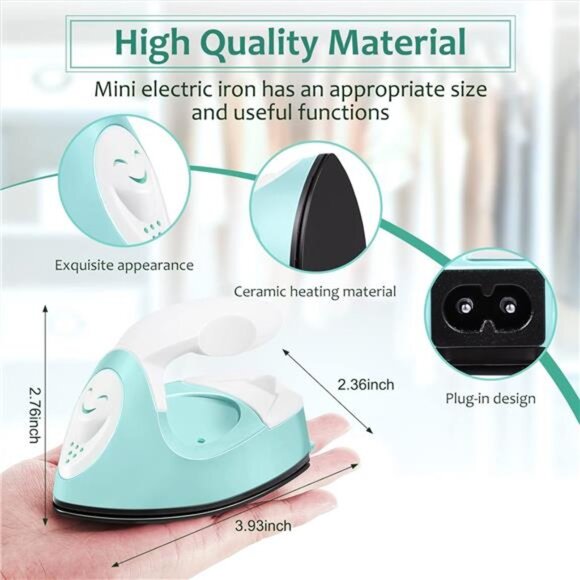 Mini Craft Iron Mini Heat Press Small Portable Tiny Iron with Charging - Picture 2 of 7